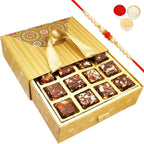 Ghasitaram Gifts Rakhi Gifts for Brothers Bag Box with Sugarfree Bites with Beads Rakhi