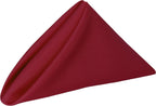 Ultimate Textile Cloth Napkins Bulk Set 17x17in Polyester Washable Square Dinner Napkins for Wedding Party Events Machine Washable Stain Resistant - Holiday Red, 17" X 17" (Set of 12)