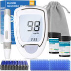 Blood Glucose Monitor, Glucometer Kit with 100 Strips and Lancets, Diabetic Testing Kit with Auto Eject, No Coding, Large Display for Seniors, Blood Sugar Testing Kit for Travel & Home Use