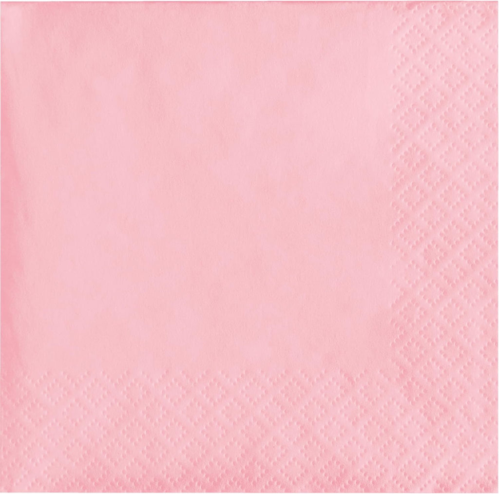 Creative Converting Paper Napkins, 3-Ply Beverage Size, Classic Pink Color, 50-Count Packages (Pack of 5)