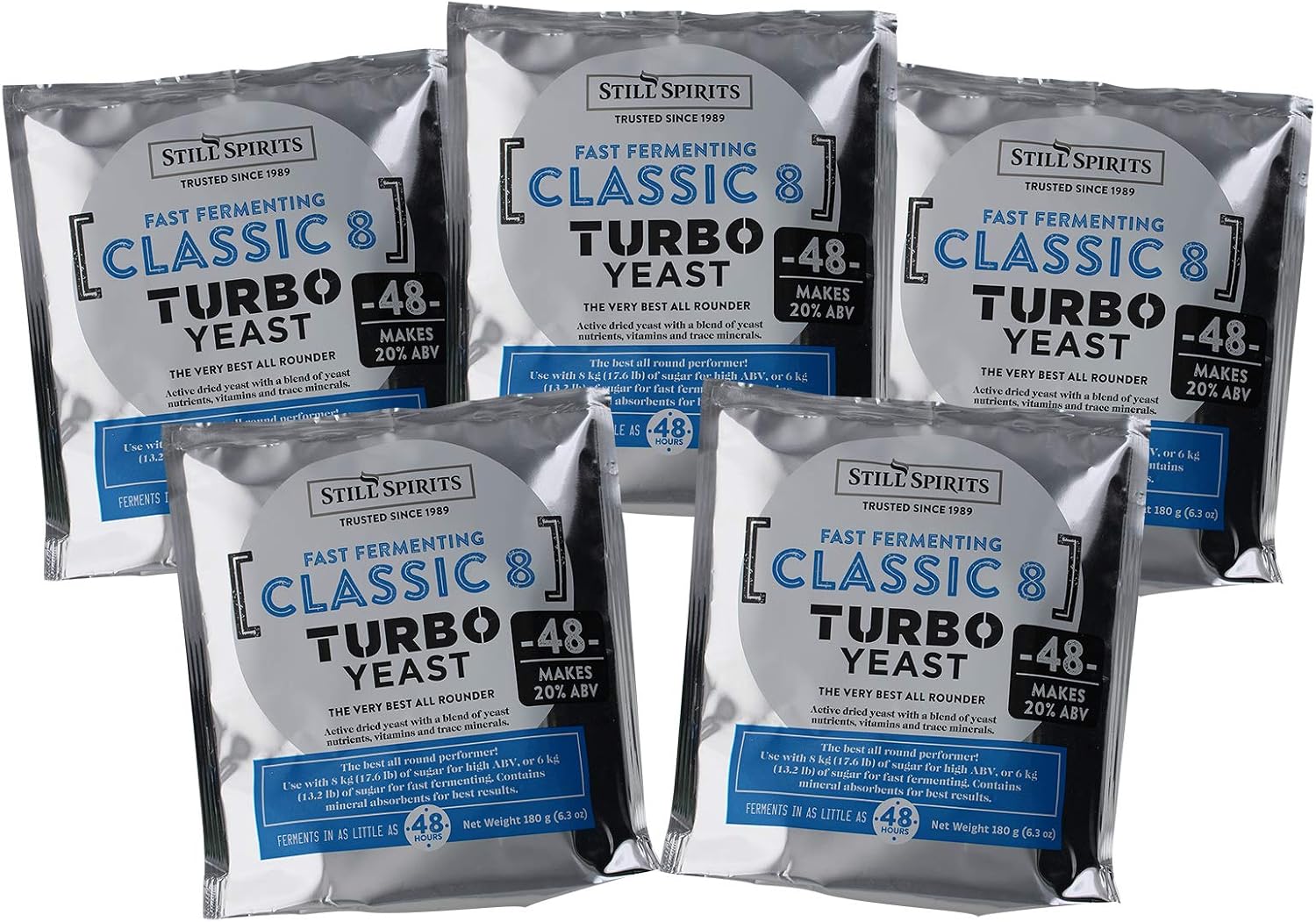 Still Spirits Turbo Classic 8 Yeast (Pack of 5)
