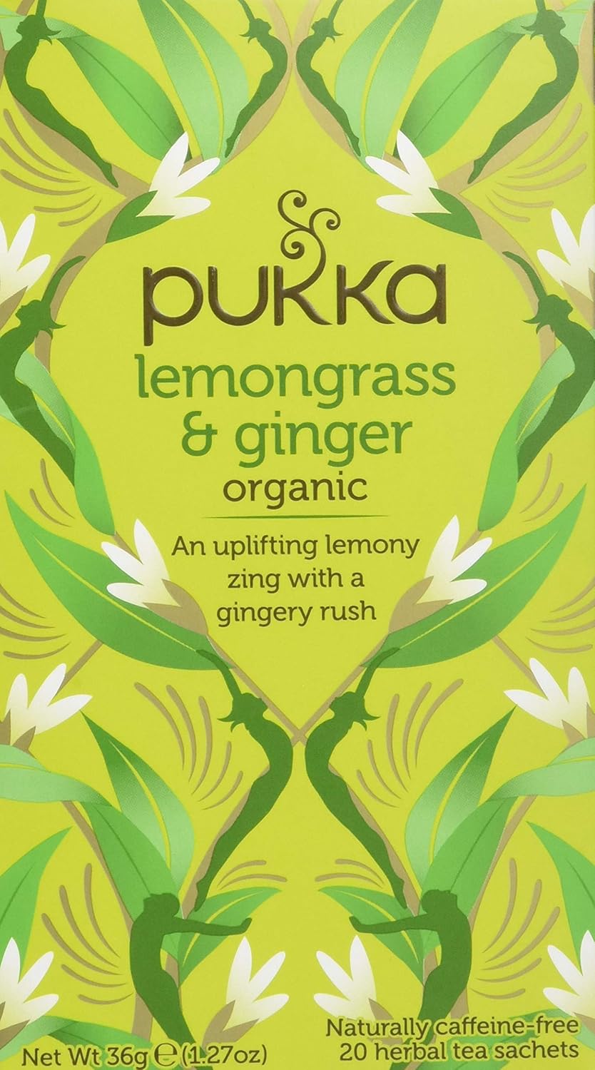 Pukka, Tea Herbal Lemongrass Ginger Organic, 1.27 Ounce