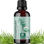 Certified Organic Rosemary Oil for Hair - Pure USDA Organic Rosemary Essential Oil for Hair Skin and Nails Plus Aromatherapy - Oil for Dry Scalp Treatment and Enhanced Volume and Shine