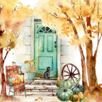 20 Napkins Autumn House Table Decoration Paper Napkins with Motif Also for Decoupage and Decoupage 33 x 33 cm
