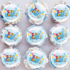 40 Pcs Edible Happy Birthday Cupcake Toppers Colorful Baby Cake Topper Picks Baby Showe Kids' Birthday Party Decorations