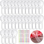 Kanayu 100 Pcs Mini Handheld Magnifying Glass for Kids 5X 15X Hand Lens Small Magnify Glasses Lens Plastic Magnifier with 100 Lanyard for Reading Home School Classroom Outdoor Science Observation
