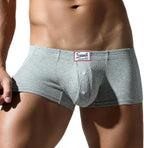 FEOYA Men Ribbed Boxer Briefs Breathable Pouch Underwear Sexy Low Rise Bulge Trunks Underpants