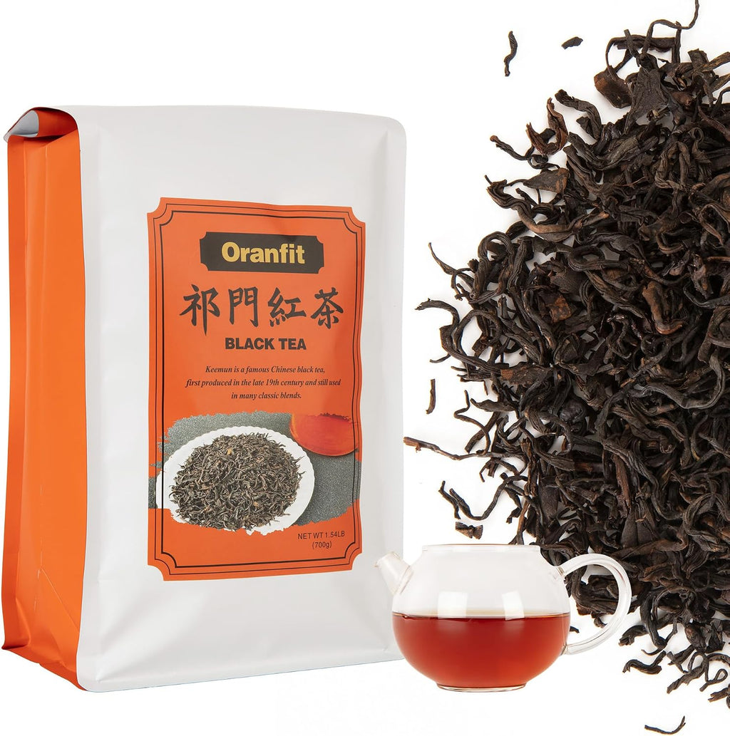 Oranfit Keemun Black Tea – 1.54 LB (700g) Premium Loose Leaf Chinese Black Tea for a Rich, Smooth Taste – Perfect for Daily Brewing and Traditional Chinese Tea Rituals