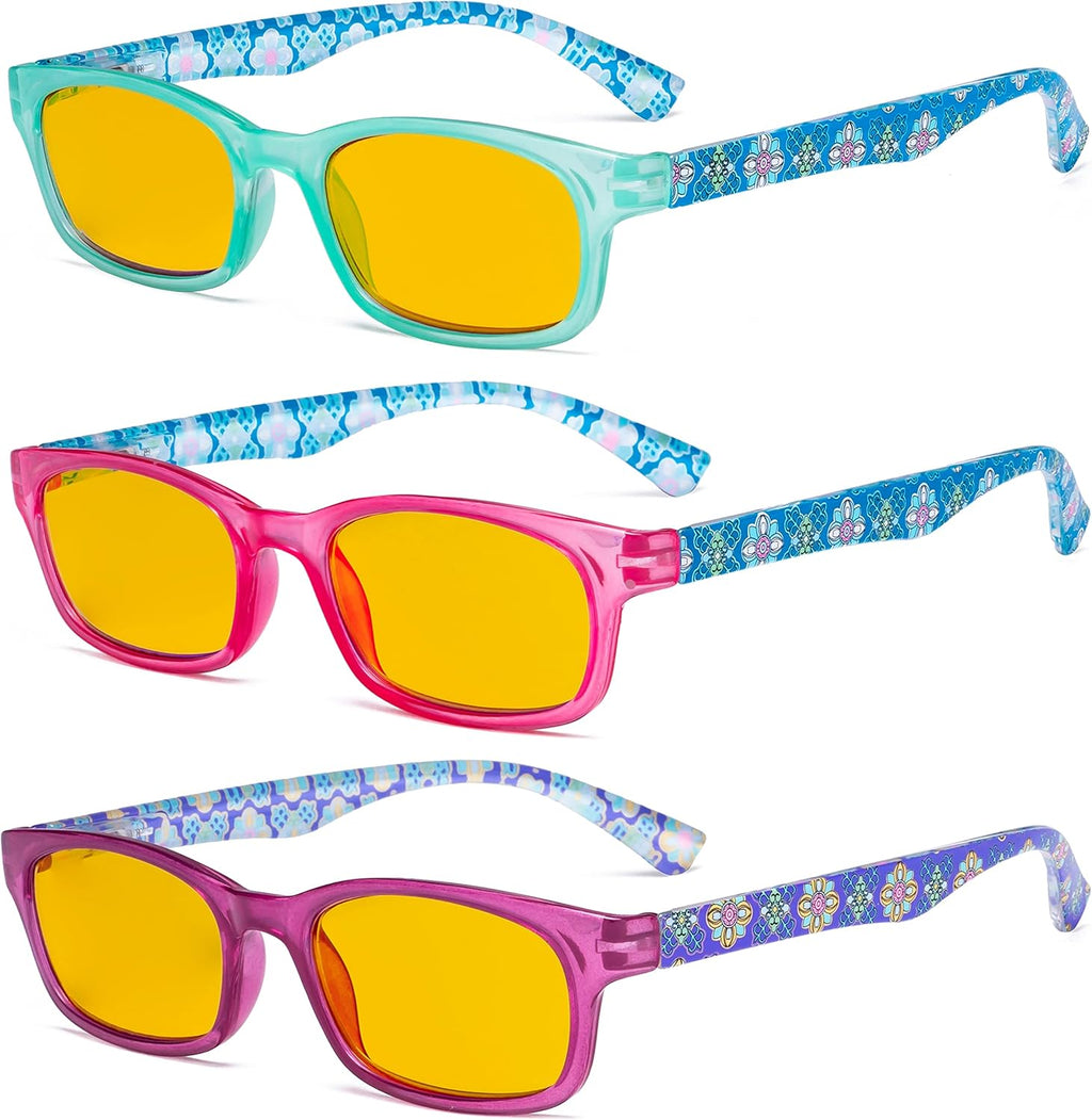 Eyekepper Womens Reading Glasses 3 Pack With comfort Spring Arms Classic Stylish Round Look-Crystal Clear Vision