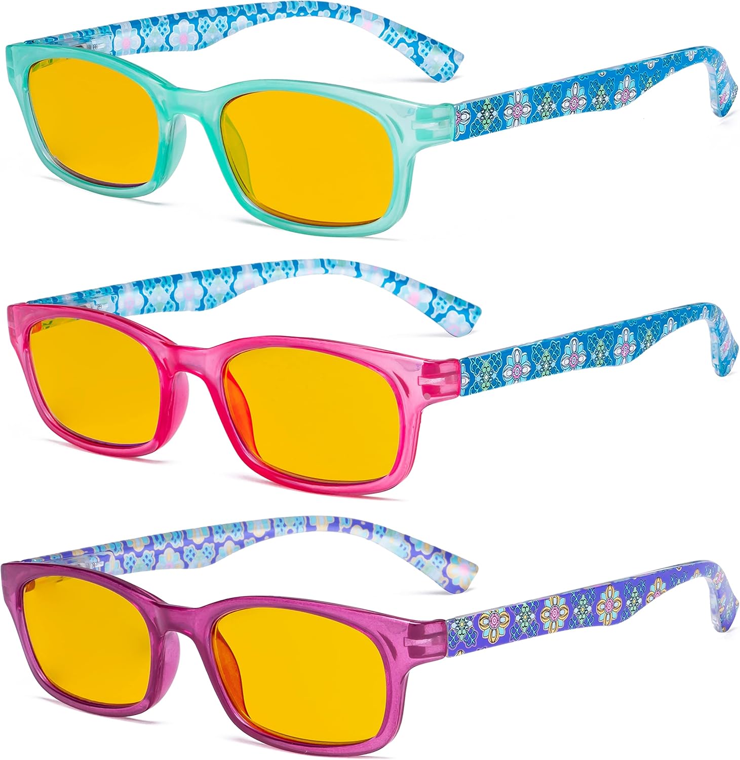 Eyekepper Womens Reading Glasses 3 Pack With comfort Spring Arms Classic Stylish Round Look-Crystal Clear Vision