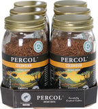 PERCOL SMOOTH COLOMBIA INSTANT COFFEE -- Easy Drinking Colombian Flavor, Aroma and Taste -- Fairtrade Certified 100% Arabica Beans Freeze-Dried Coffee - Lighter Strength Blend 6 Pk 3.5 oz