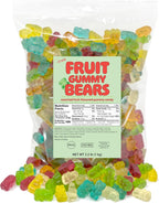 Gummy Bears Bulk Bag Dye Free Candy, Halal Gummies Fruit Flavored Gummy Bears 2.2 Pounds