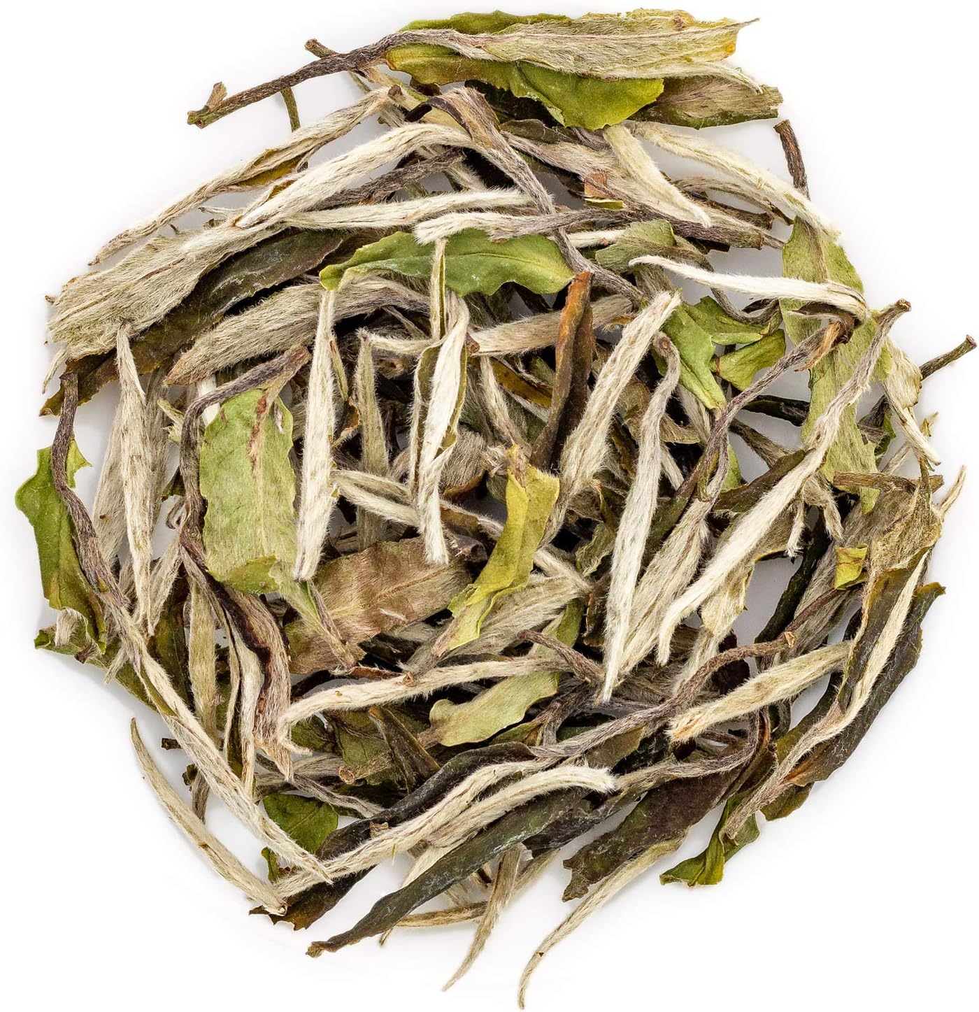 oriarmcha 50g / 1.76oz Chinese Bai Mudan White Tea Loose Leaf - Fuding White Peony Tea Leaves - Bai Mu Dan Yuqian 2nd Grade - Caffeine Level Low