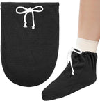 Leg Cast Cover for Foot, Adjustable Drawstring Leg Cast Sock Covers Washable Foot Casts Sleeve Socks for Men and Women Plaster Stocking Protective(Black)