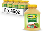 Mott's No Sugar Added Applesauce, 46 Oz Jar (Pack Of 8), Good Source Of Vitamin C, No Artificial Flavors