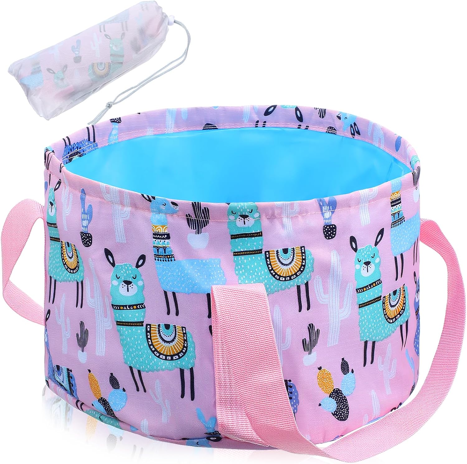 Collapsible Bucket for Soaking Feet - Portable Foldable Foot Bath Tub Spa Basin for Travel, Home Pedicure & Outdoor Camping (Pink)