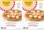 Simple Mills Almond Flour Baking Mix, Cauliflower Pizza Dough - Gluten Free, Vegan, Plant Based, 9.8 Ounce (Pack of 2)