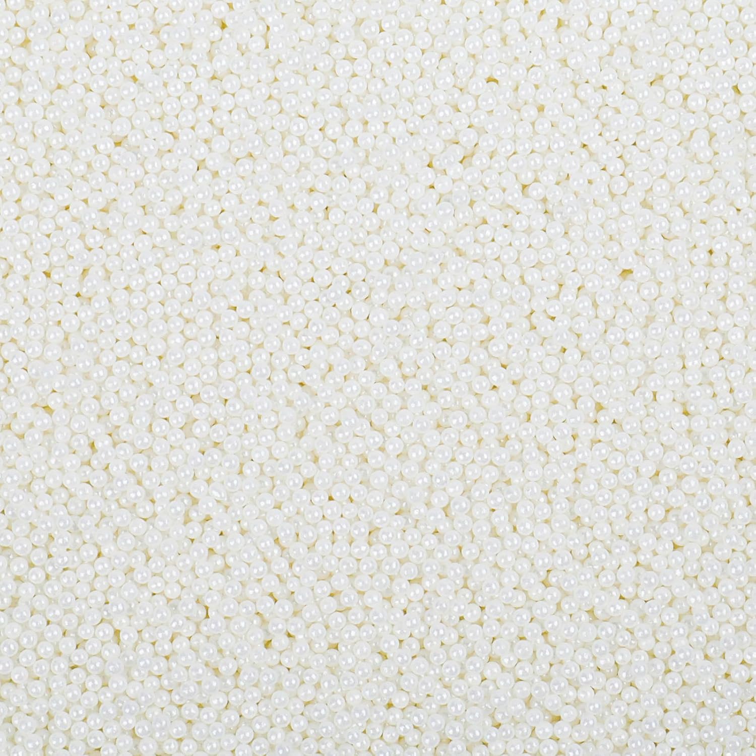 White Nonpareils Sprinkles - 2mm Edible Mini Pearl Sprinkles for Cake Decorating, Cupcake, Cookie, Baking, Donuts, Ice Cream Toppings, Wedding Party Supplies 130g/4.58oz