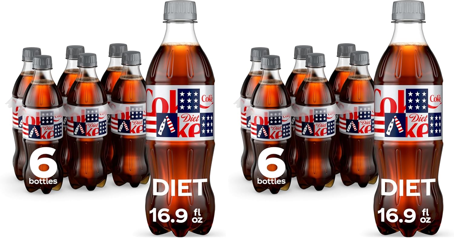 Diet Coke Soda Soft Drink, 16.9 fl oz, 12 Pack
