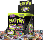 Rotten Sour Gummy Worms - Low Sugar, Low Calorie, 7g Gut-Friendly Prebiotic Fiber and 3g Protein, Gluten Free Candy - 1.8 oz - 8-Pack