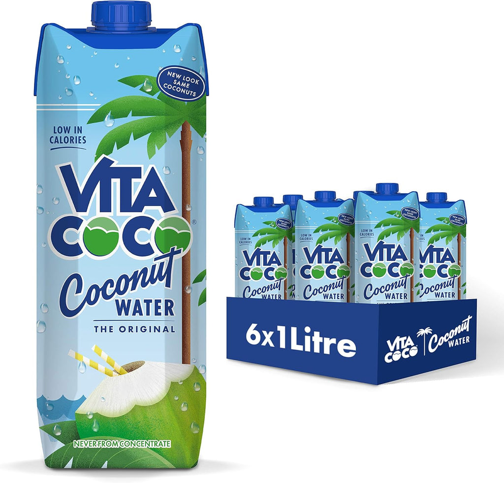 Vita Coco Coconut Water Original, 33.8 Fl Oz (Pack of 6)