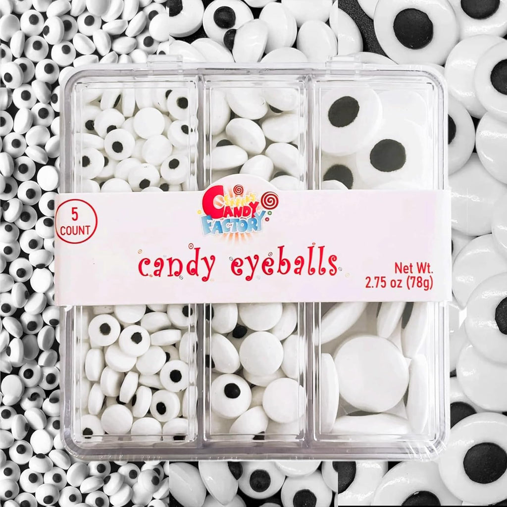 Sarah's Candy Factory Candy Eyes Eyeballs, Jumbo Medium MIni Mix (2.75 Oz) in Box for Cake, Cupcake Toppers, Cookie Decorations Edible Sugar Icing Kosher