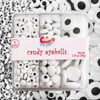 Sarah's Candy Factory Candy Eyes Eyeballs, Jumbo Medium MIni Mix (2.75 Oz) in Box for Cake, Cupcake Toppers, Cookie Decorations Edible Sugar Icing Kosher