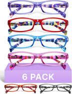 Gaoye 3.0 Reading Glasses for Women, 6 pack Fashion Readers for Women Spring Hinge Eye Glasses, Blue Light Reading Glasses