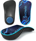 Svowin High Arch Support Shoe Inserts for Flat Feet, Orthotic Insoles for Plantar Fasciitis, Comfort 3/4 Heel Cups for Men Wowen Over-Pronation and Heel Pain (Large(Men's 9-11 / Women's 10-12))