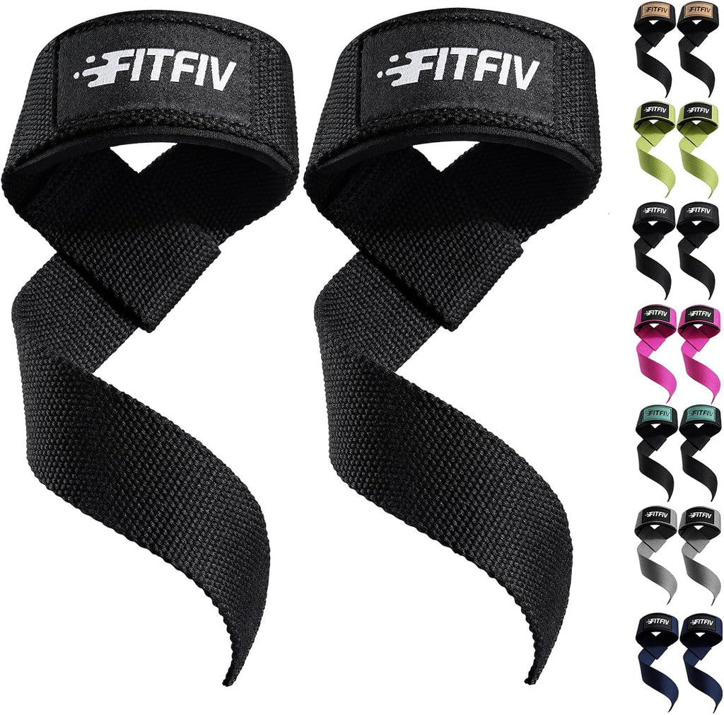 Lifting Straps for Weightlifting, Lifting Wrist Straps for Gym Strength Training, Neoprene-padded Wrist Cushion - Men & Women