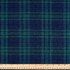 PH PandaHall 1.1Yard Plaid Fabric 58.3inch Wide Scottish Fabrics Green and Blue Tartan Pattern Fabrics Cotton Gingham Checkered Fabric for Sewing Craft Clothing Curtain Tablecloth Home Decor