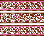 Whimsical Practicality Pink Cheetah Print Cake Border Edible Image Cake Topper