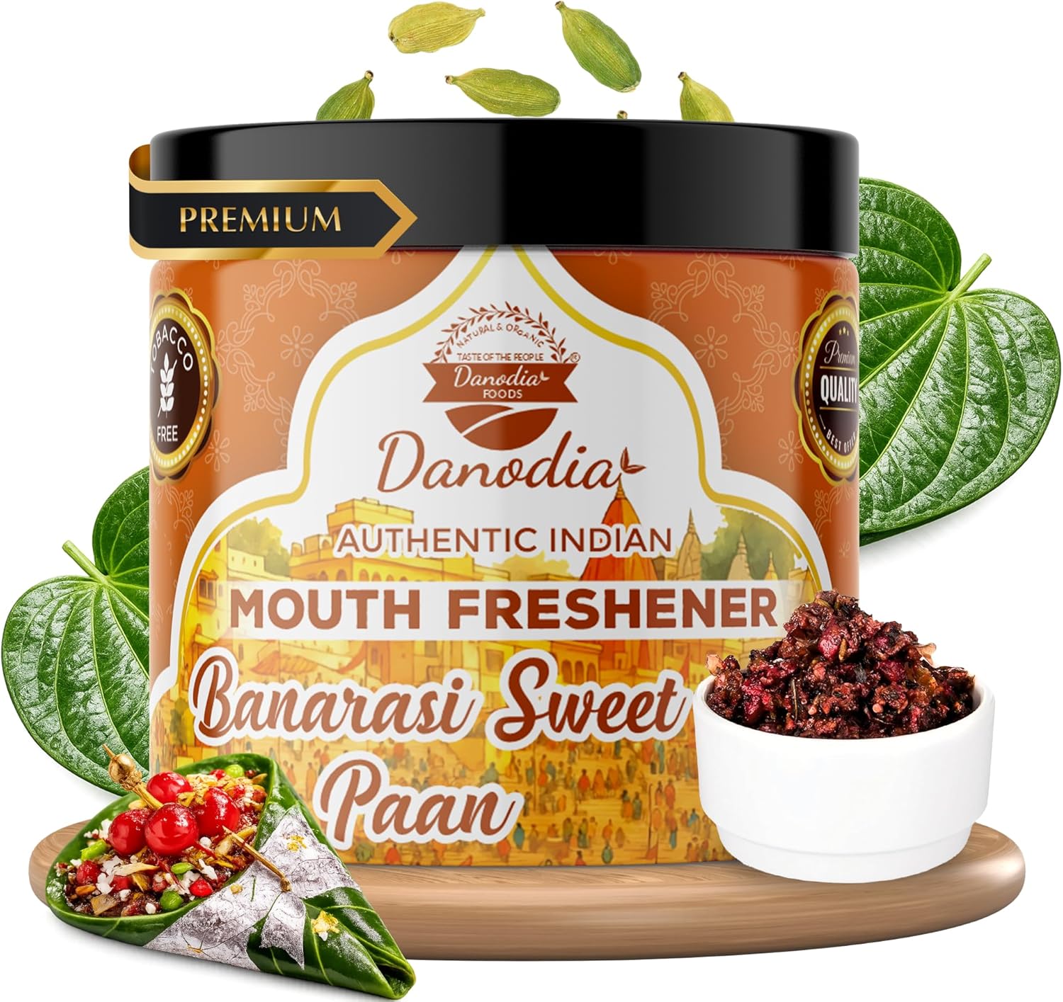 Danodia Foods Banarasi Meetha Paan 100 g (3.53 oz) — Authentic Indian Mouth Freshener (Mukhwas), Fennel • Dry Dates • Rose, Non Tobacco, Alcohol Free | Natural After Party Snack