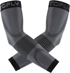 TOFLY Compression Arm Sleeves Elbow Braces for Men & Women (1 Pair), 20-30 mmHg Graduated Compression Arm Braces Support for Tennis Elbow, Tendonitis, Lymphedema, Arthritis, Edema, Workouts, Black M