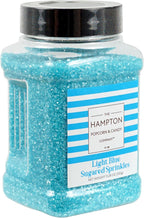 Blue Sanding Sugar Light Blue Sprinkles 11.28 oz, Blue Sugar Sprinkles, Blue Sanding Sugar For Cookie Decorating, Blue Sanding Sugar For Baking, The Hampton Candy Company