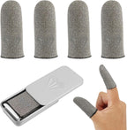 2 Pairs Gaming Finger Sleeves for Mobile Games - Ultra-Thin Breathable Anti-Sweat Thumb Sleeves - High Sensitivity Touch Screen Finger Covers for PUBG, Call of Duty, Mobile Legends
