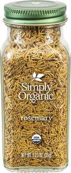 Simply Organic Whole Rosemary Leaf, 1.23 Ounce, Pungent, Herbaceous, Fresh Earthy Taste & Aroma, Kosher, Certified Organic