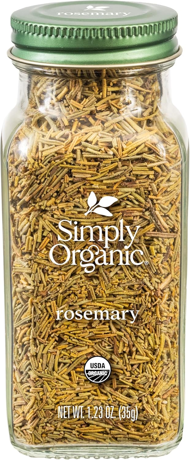 Simply Organic Whole Rosemary Leaf, 1.23 Ounce, Pungent, Herbaceous, Fresh Earthy Taste & Aroma, Kosher, Certified Organic