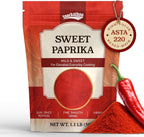 Snackathon Sweet Paprika Powder, 1.1 LB (500g) Resealable Bulk Bag, High Color ASTA 220, Vibrant Red, Mild & Sweet, 100% Pure All-Natural, Fine & Smooth Gourmet Spice