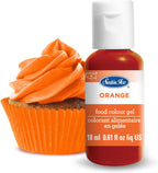 Satin Ice Food Color Liquid Gel, 0.61 fl oz Bottle, Orange
