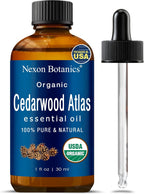 Organic Cedarwood Essential Oil 30 ml - Pure, Natural Oils for Aromatherapy, Diffusers, DIY, Candle and Soap Making Scent - Nexon Botanics