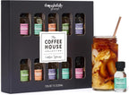 Thoughtfully Gourmet, Coffee Syrup Sampler Gift Set, Syrup Flavors Include Salted Caramel, Vanilla, Mocha, Hazelnut, Pumpkin Spice, & More, Set of 10