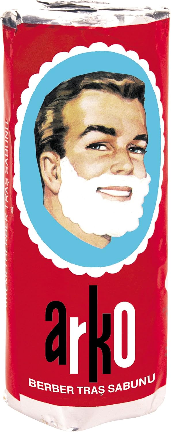 Arko Men Face Shaving Soap Stick, Sensitive skin shave cream, White, ( Pack Of 12 )
