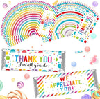 Moinchore 100 Pcs Teacher Appreciation Gifts Employee Appreciation Gifts We Appreciate You Chocolate Candy Wrappers for Paraprofessional Team Party Favor DIY Lover Birthday Graduation(Dot)