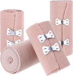 Gatuida 4pcs Elastic Medical Bandages Wrap, Compression Roll with Extra Metal Clips, Sports Supplies for Ankle Support, Arm, Leg, or Chest Injury, 177.16 x 2.95 x 0.03 Inch