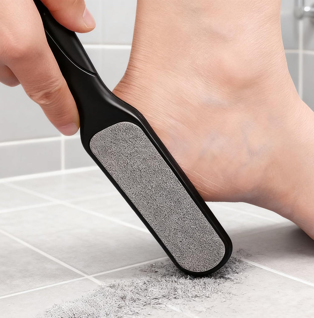 Foot Files, Callus Remover Stainless Steel Foot Rasp and Dual Sided Feet File Professional Scrubber Pedicure Tools Premium for Feet Care Remove Hard Skin