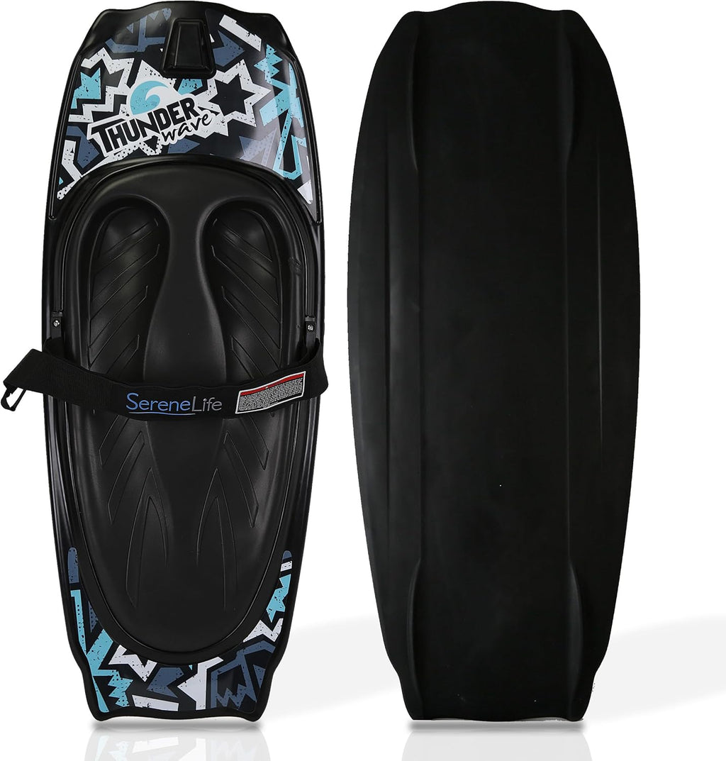SereneLife Water Sport Kneeboard with Hook for Kids & Adults, Kneeboard with Strap for Boating, Waterboarding, Kneeling Boogie Boarding, Knee Surfing