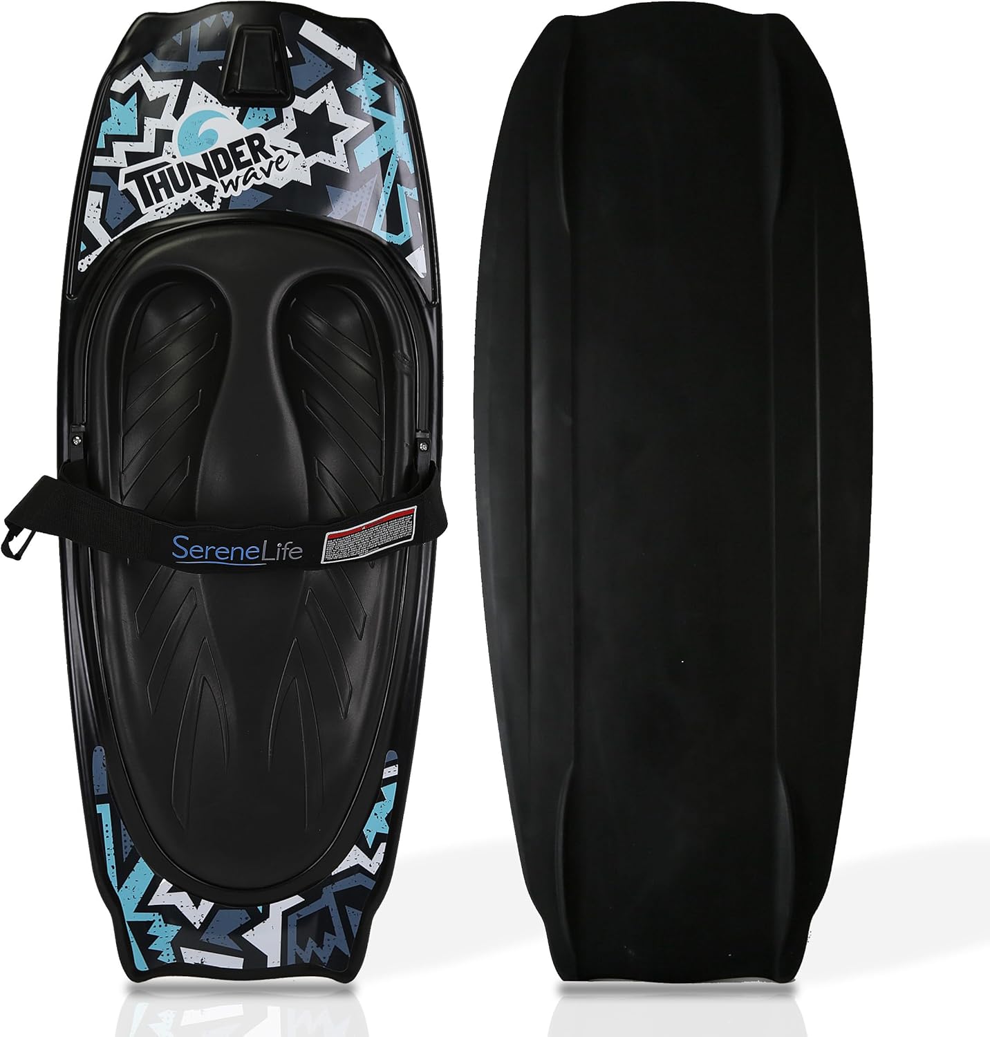 SereneLife Water Sport Kneeboard with Hook for Kids & Adults, Kneeboard with Strap for Boating, Waterboarding, Kneeling Boogie Boarding, Knee Surfing