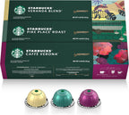 Starbucks by Nespresso Vertuo, Blonde, Medium, and Dark Roast Variety Pack Coffee, 30-count Coffee Pods, Brews 7.8 oz.