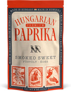 Premium SMOKED SWEET Hungarian Paprika Powder (4 oz) - Non-GMO - Vibrant Deep Red Color - Origin: Szeged Region, Hungary - Authentic Seasoning Spice in Resealable Bag by MEROPS